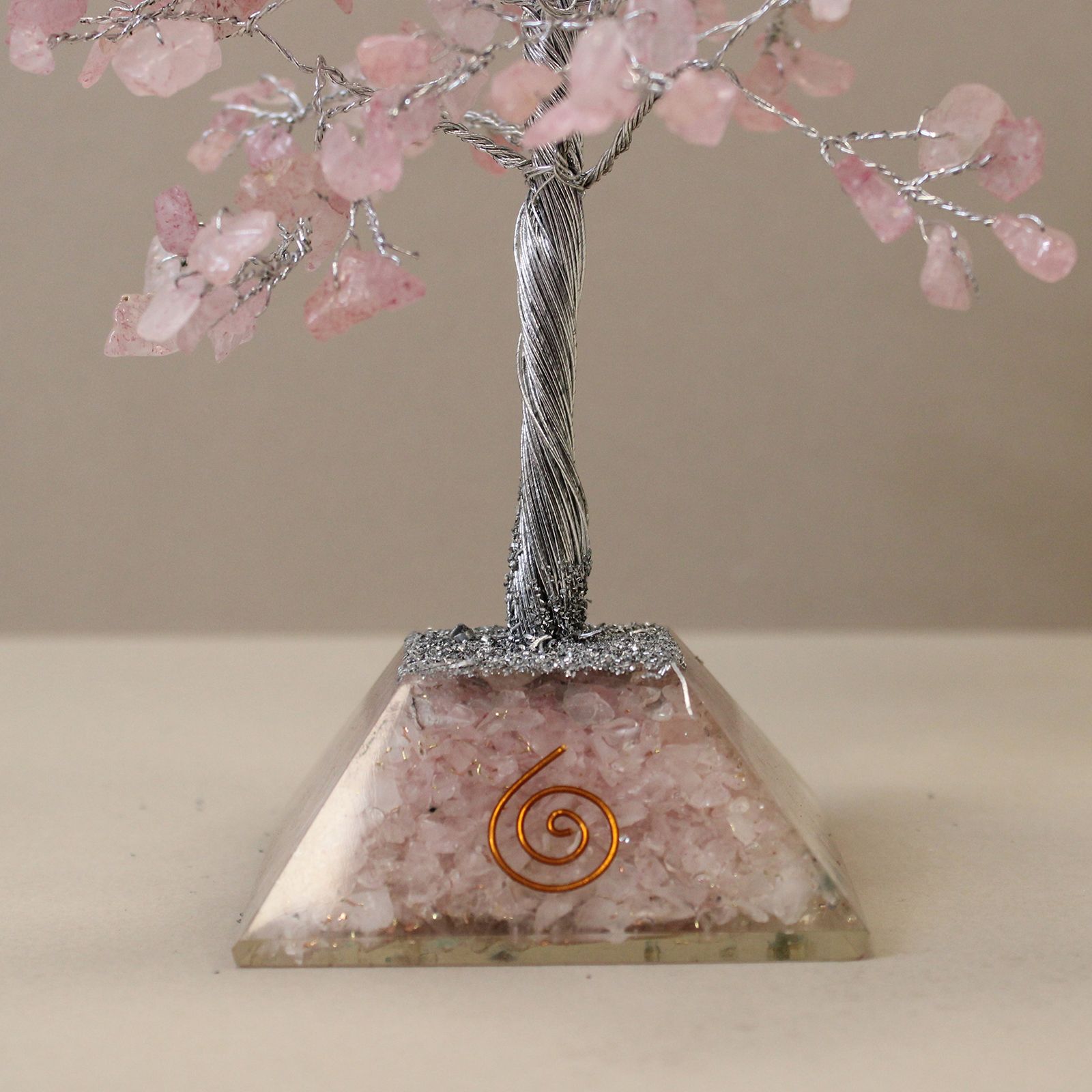 Gemstone Tree with Organite Base - 320 Stone - Rose Quartz - Image 2