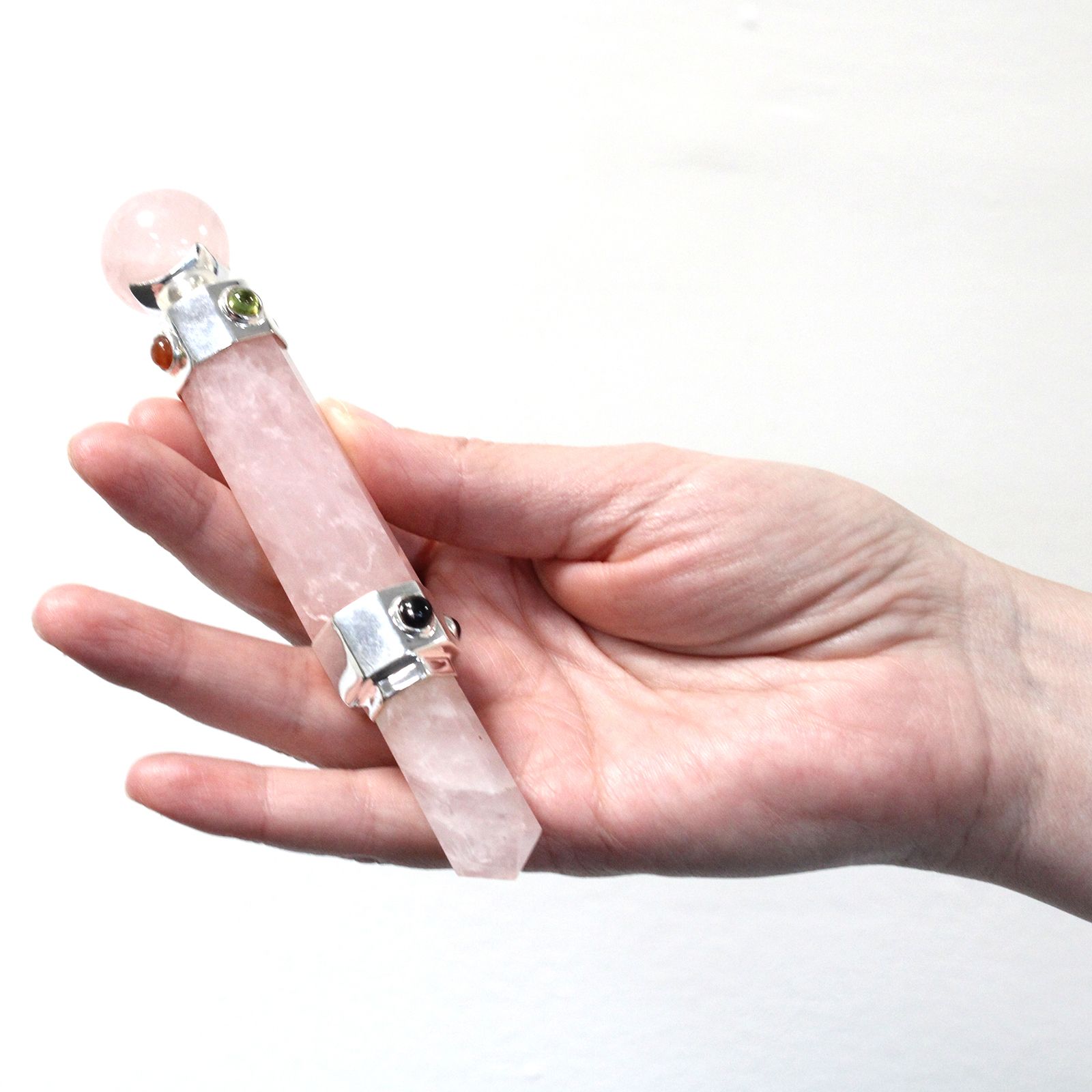 Hexagonal Crystal Healing Wand - 12cm - Rock Quartz - Image 3